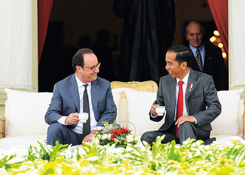 French President Francois Hollande's Visit in Jakarta