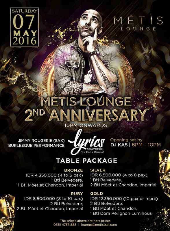 Metis Lounge Celebrates Second Birthday Now Jakarta