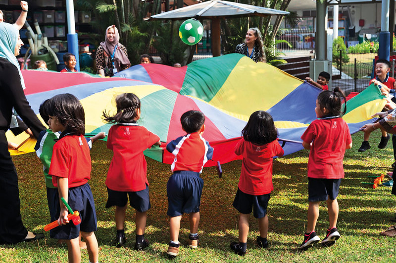 Kindergarten students of British School Jakarta playing