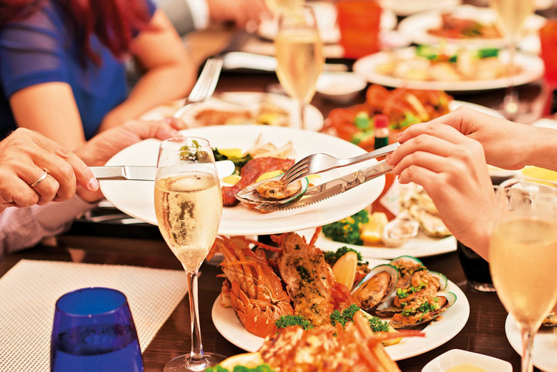 People sharing food at InterContinental Jakarta Pondok Indah