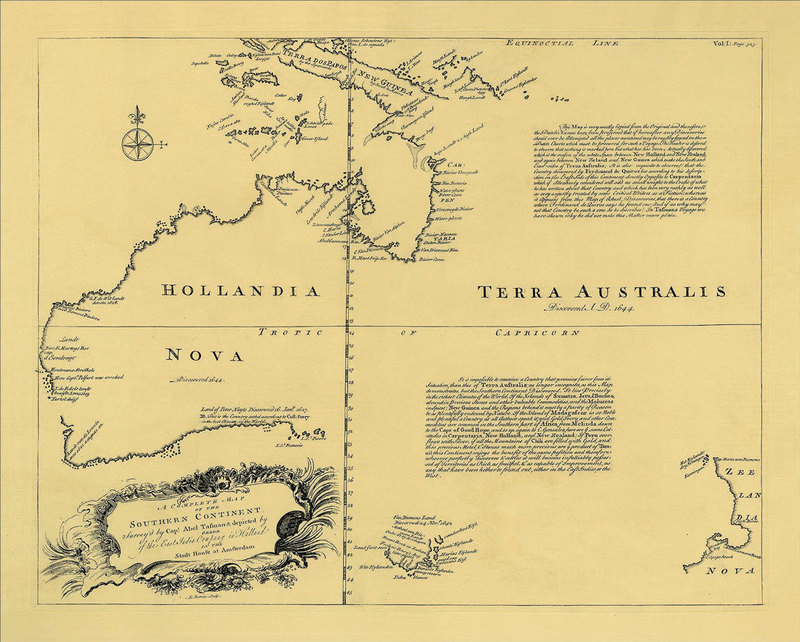 Who was the first European map of Australia?