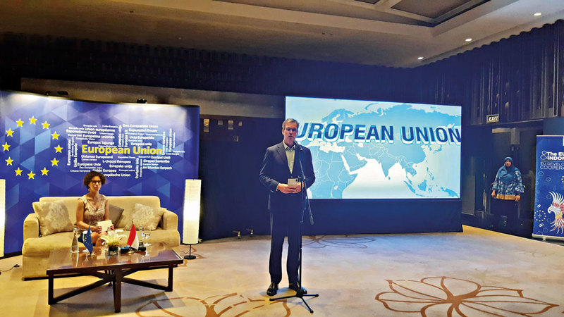 H.E. Vincent Piket speaks at European Union events in Jakarta