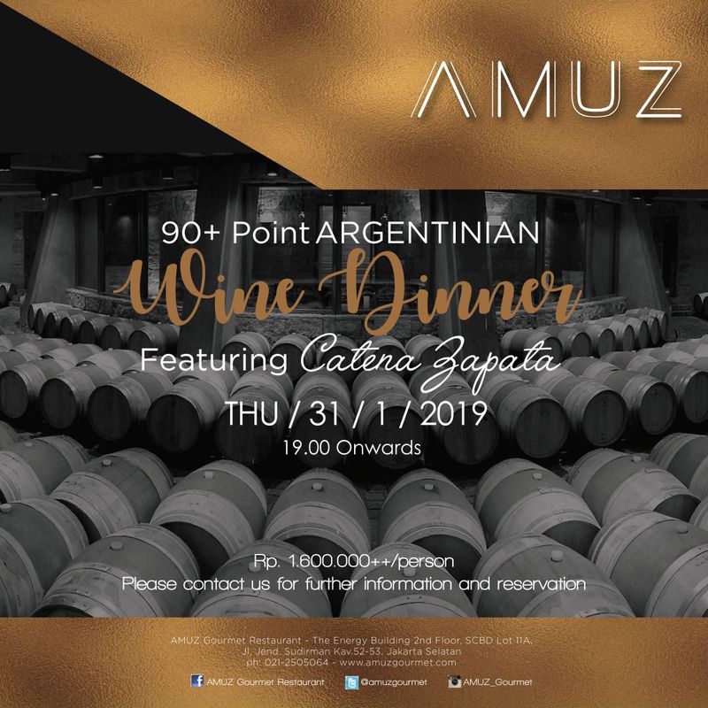 90+ points ARGENTINIAN WINE DINNER