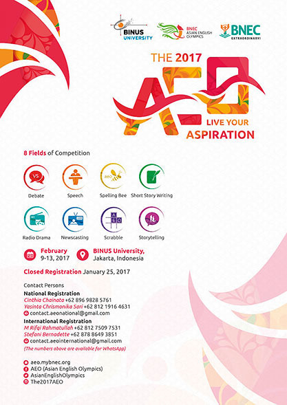 The 2017 Asian English Olympics “Live Your Aspiration”
