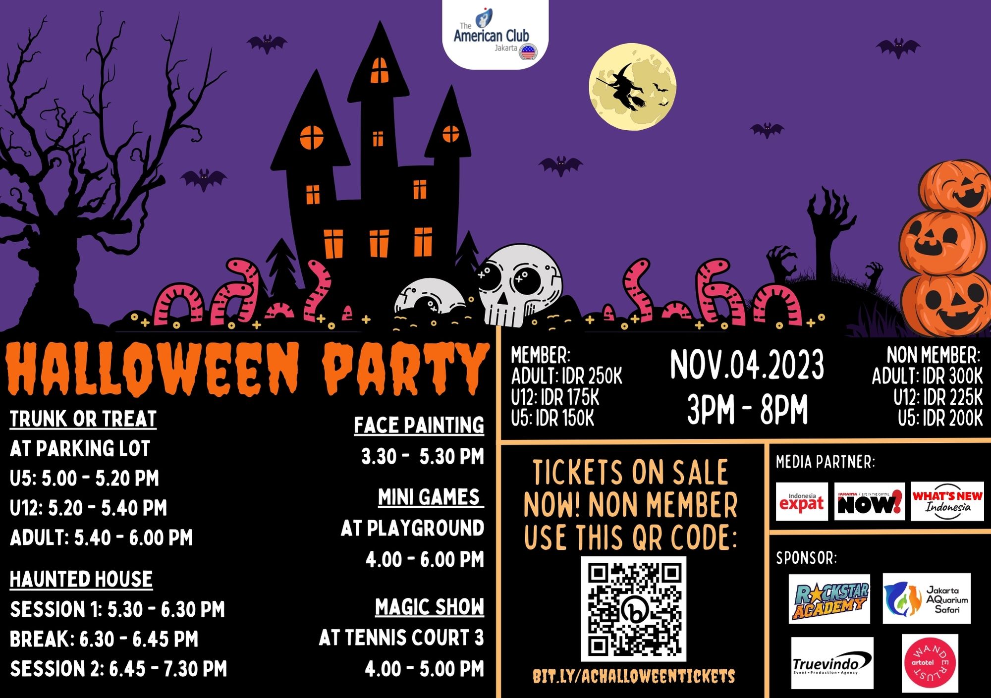 The American Club Presents Their Annual Halloween Party 2023 NOW! Jakarta